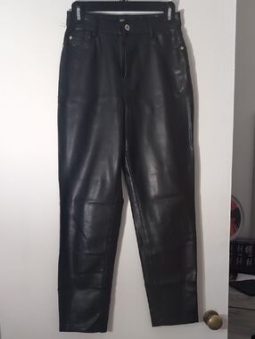 Zara Women’s Black Faux Leather Trousers